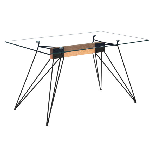 Borough Wharf Darabont 140Cm Iron Dining Table Wayfair.co.uk